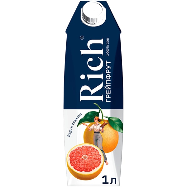 Rich сок грейпфрут 1 л.